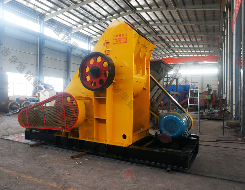 樹皮粉碎機，雙級粉碎機試機 華盛銘重工